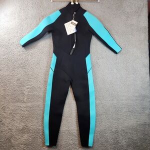 Hevto Wetsuit CLY001 Youth Size 10 Neoprene Black Blue Swimming Diving Surfing